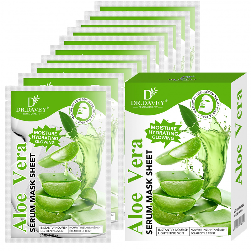 Face Mask Storage Box - Maseczka do twarzy z serum aloesowym,