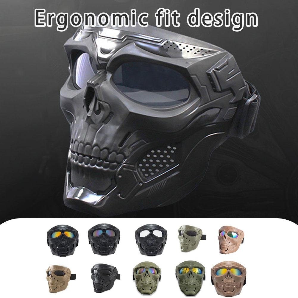 Mask Lanyard Adjustable - Kreatywna maska motocyklowa z czaszką Retro