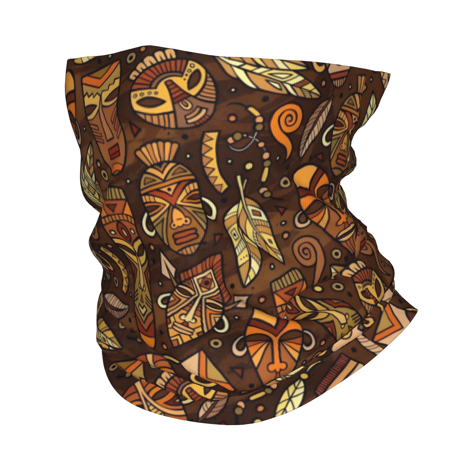 Neck Gaiter Face Cover - Wzorzysta bandana z motywem plemiennym, osłona