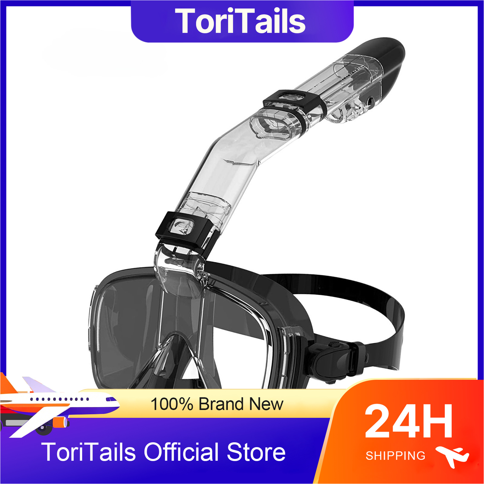 Respirator Half Face - Zestaw do snorkelingu pod wodą: półmaska,