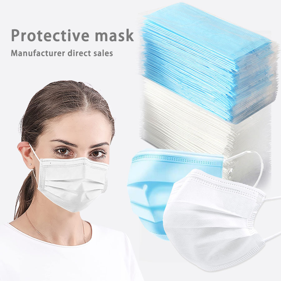 50/100 szt. Jednorazowa maska  – Disposable Mask Blue recenzja i cena