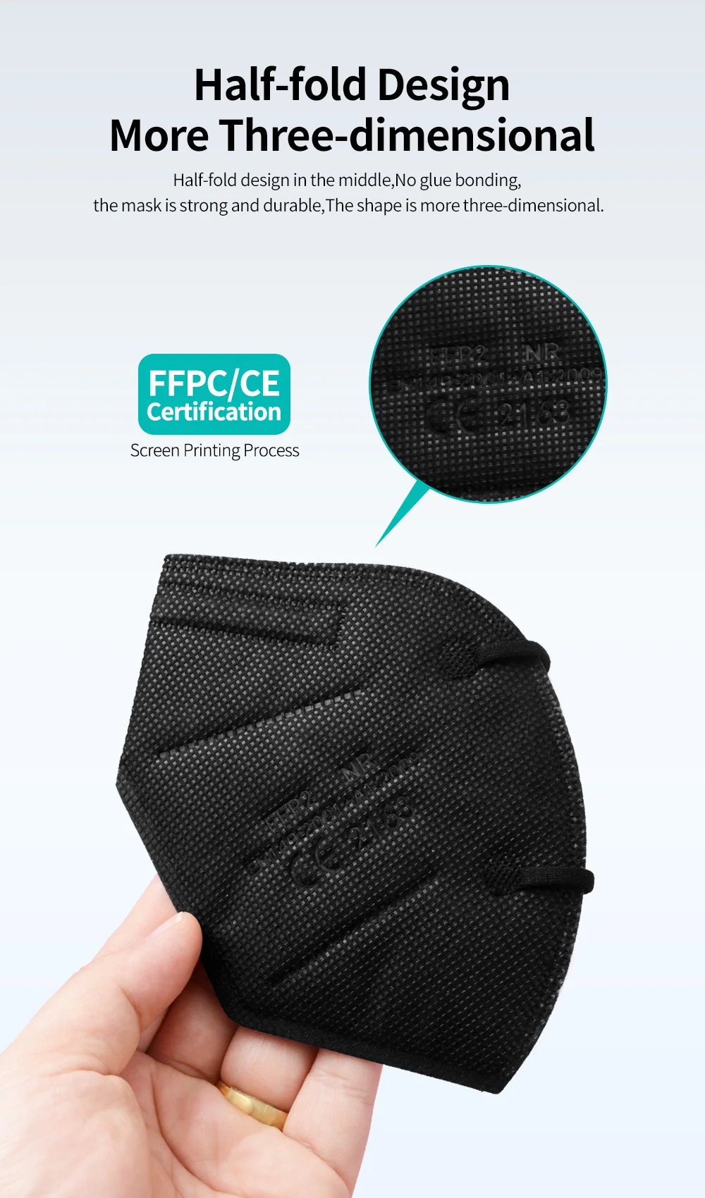 Maseczki FFP2 5-warstwowe z ce – Disposable Mask Blue recenzja i cena