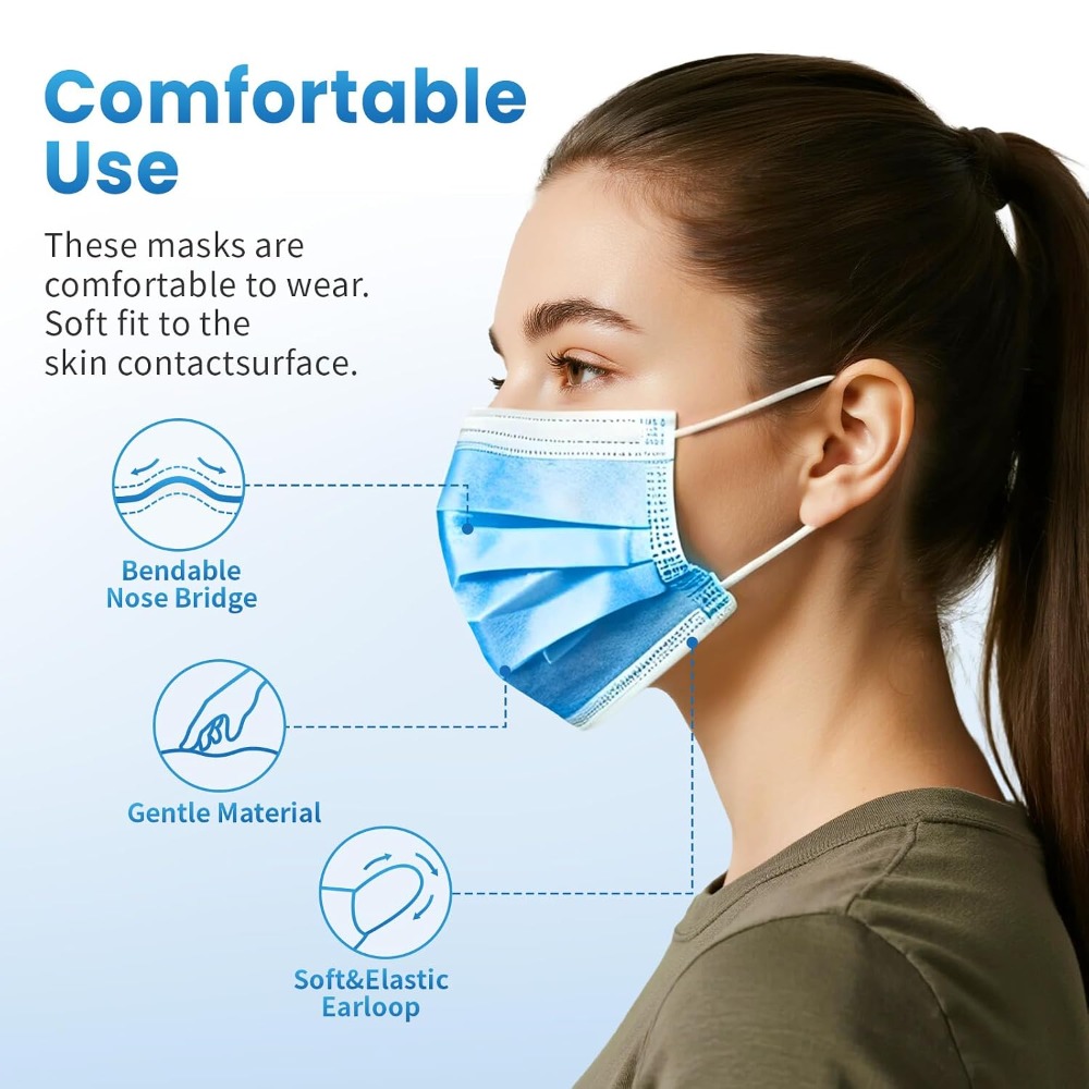 Niebieskie jednorazowe maseczk – Disposable Mask Blue recenzja i cena