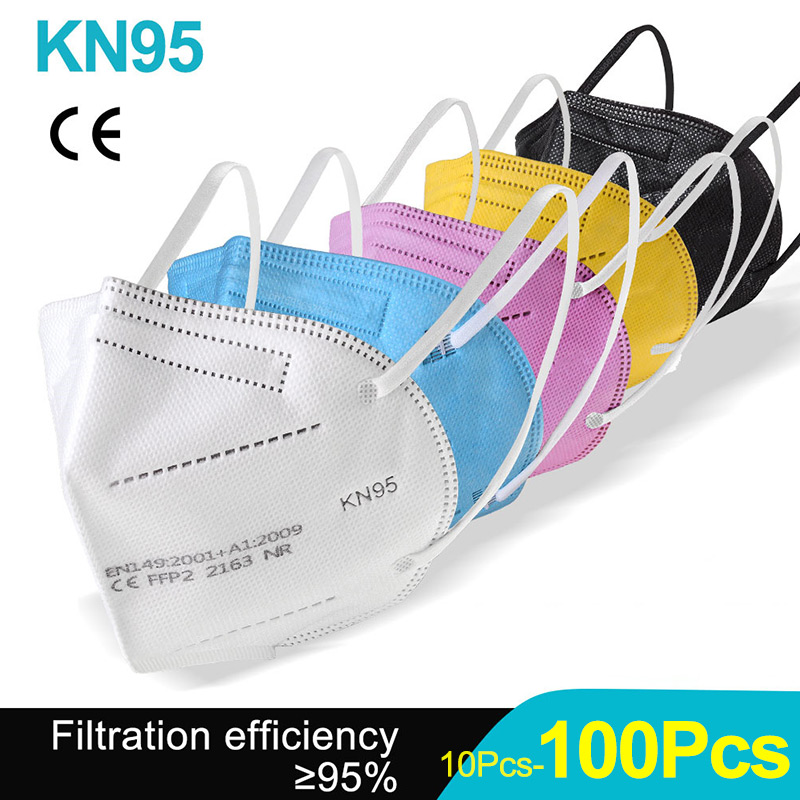 10-100 sztuk maski FFP2 KN95 M – Kn95 Respirator Mask recenzja i cena