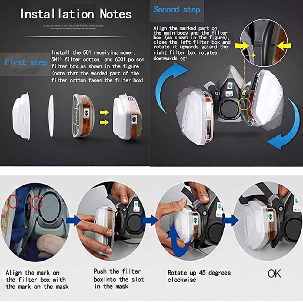 Wielokrotnego użytku ‌ Profesj – Respirator Half Face recenzja i cena