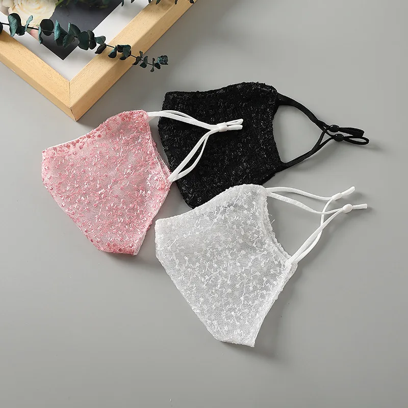 1/2 szt. Czarno-biała koronkow – Cloth Face Mask Washable recenzja i cena