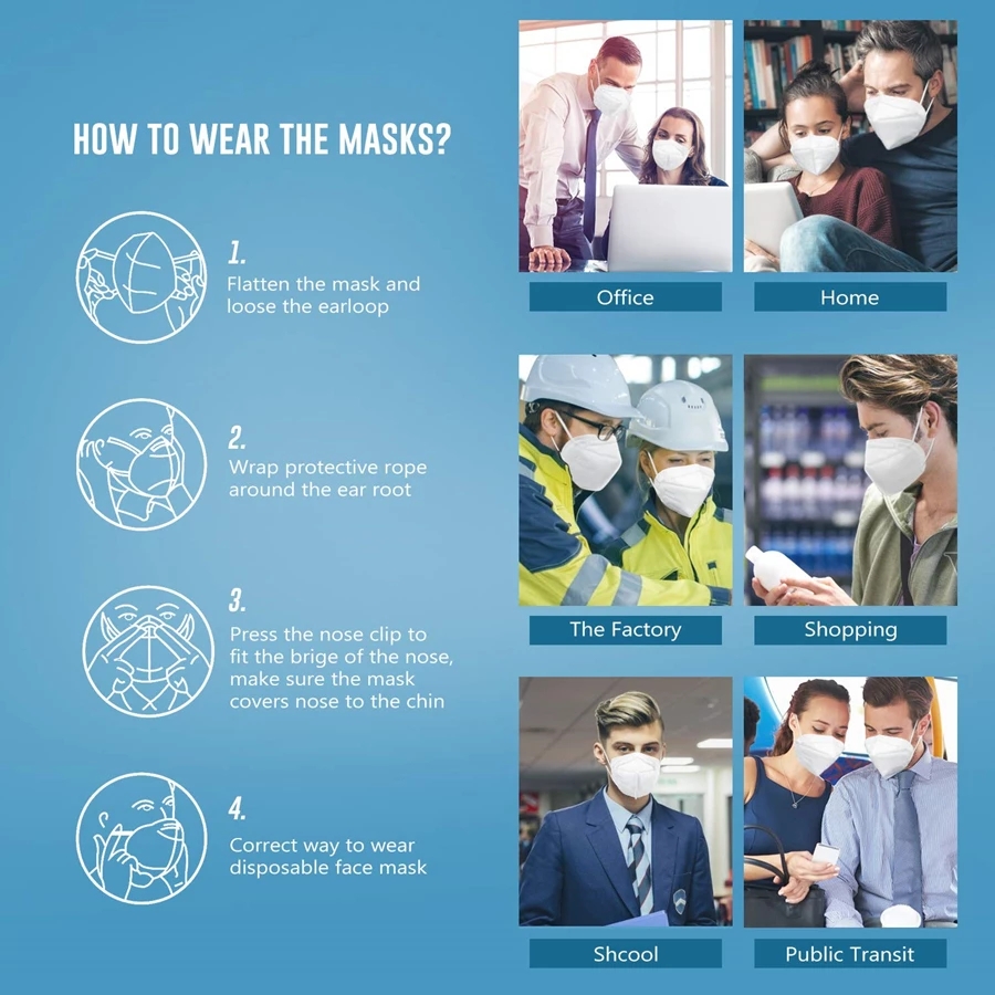 10-200 szt. Mascarillas fpp2 c – Disposable Surgical Mask recenzja i cena