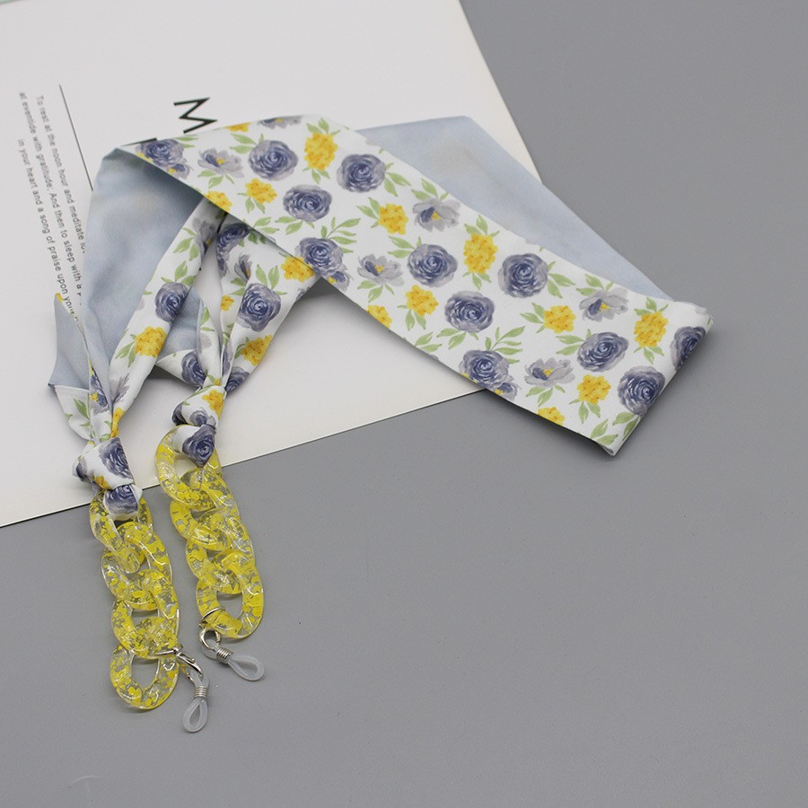 Bohemia Print Silk Scarf Glass – Mask Chain Holder recenzja i cena
