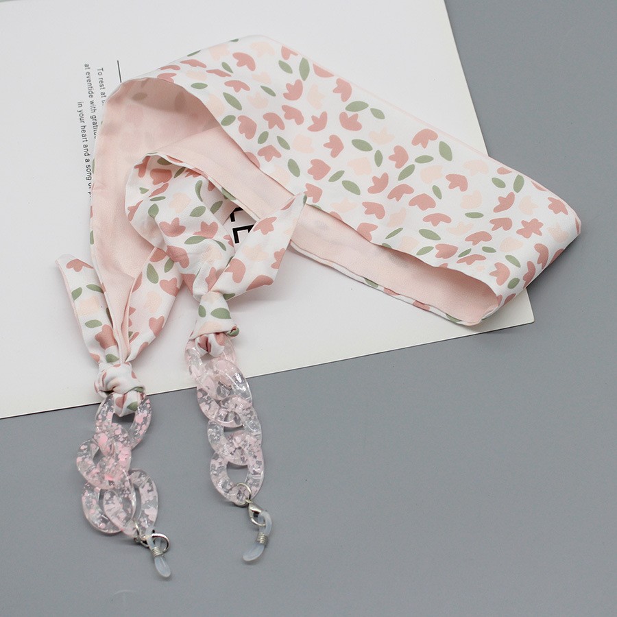 Bohemia Print Silk Scarf Glass – Mask Chain Holder recenzja i cena