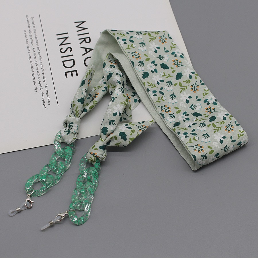 Bohemia Print Silk Scarf Glass – Mask Chain Holder recenzja i cena