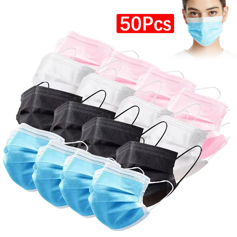 50 szt. Maseczek 3-warstwowych – Disposable Mask Blue recenzja i cena